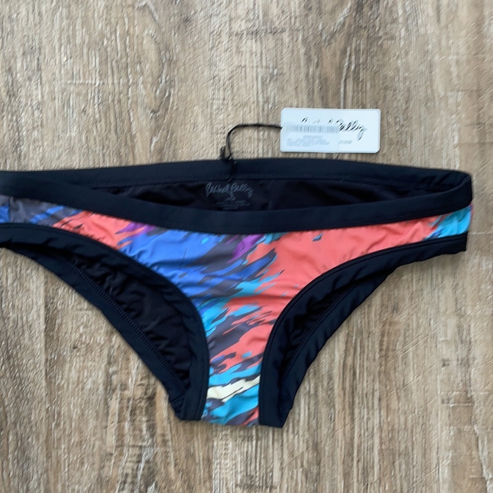 Rachel Pally  Colorblock  Swimsuit Bottom Black Lg